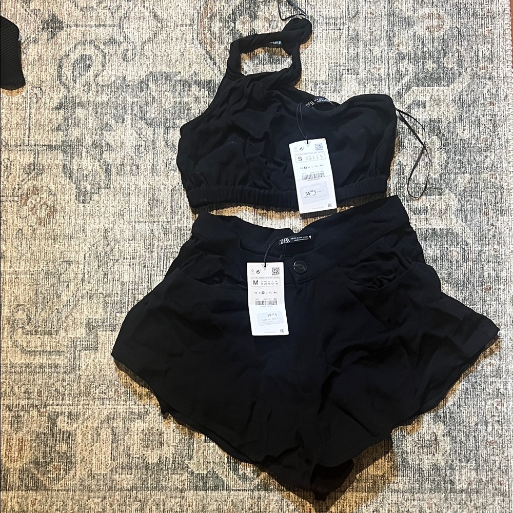 Zara Black Two-Piece Set
